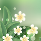 White Flowers with Green Leaves A4 Lined Notebook (Downloadable Ebook)