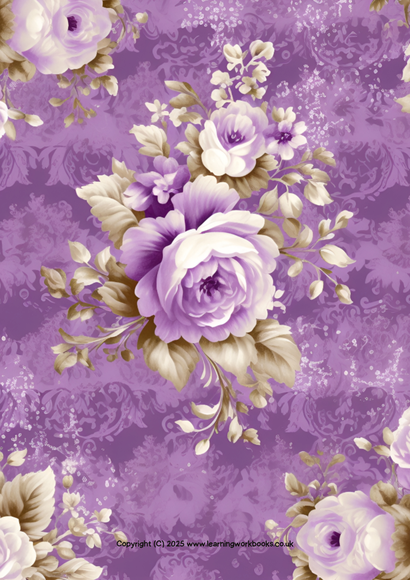 Lavender Rose Notebook 12 (downloadable digital product)