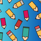 School Pattern 7mm Squared Notebook 12 (downloadable digital product)