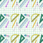 School Pattern 7mm Squared Notebook 15 (downloadable digital product)