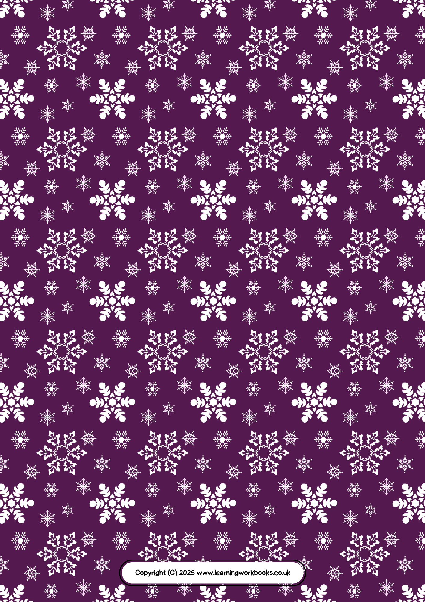 Snowflake A4 Lined Notebook 14 (downloadable digital product)