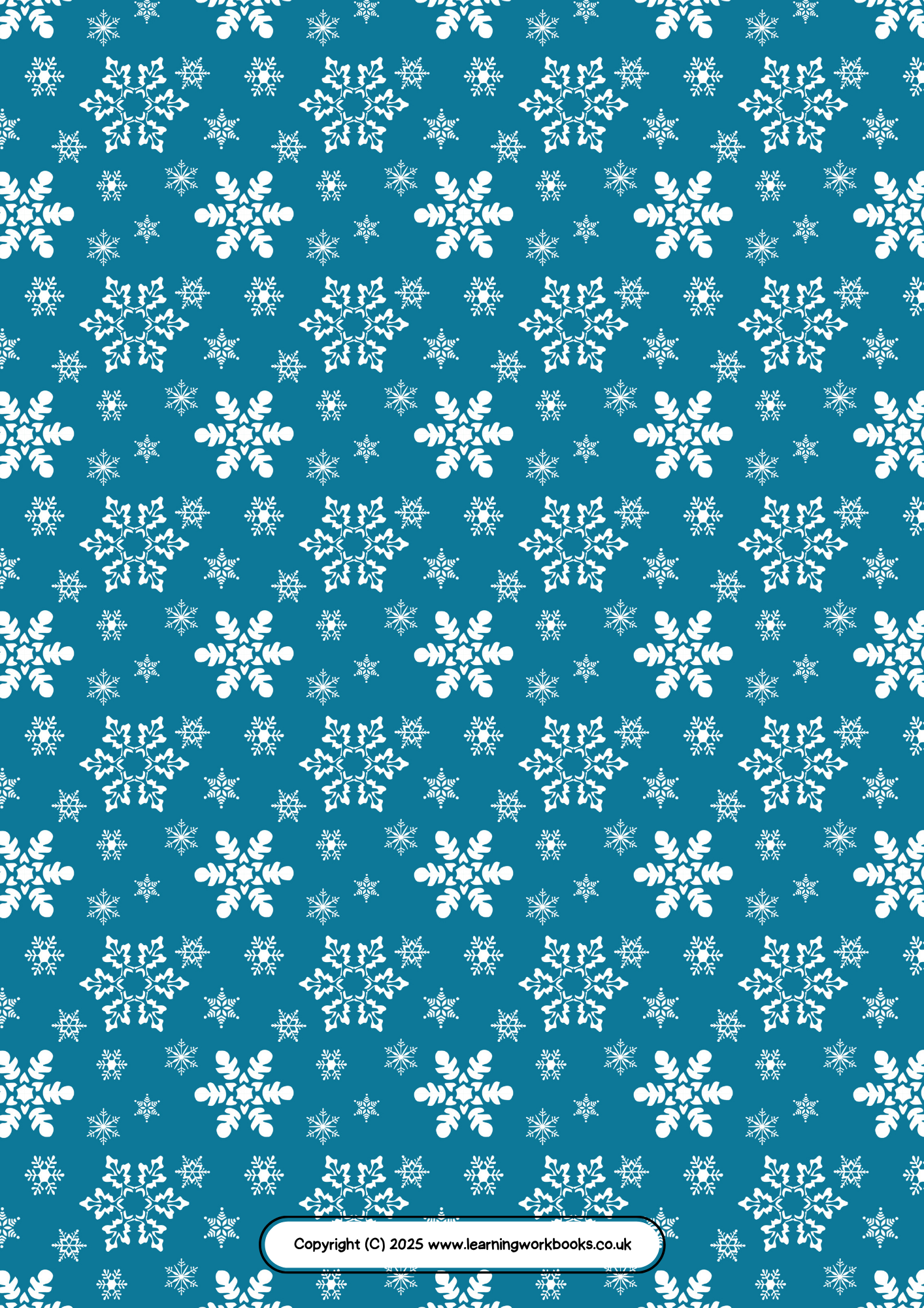 Snowflake A4 Lined Notebook 11 (downloadable digital product)