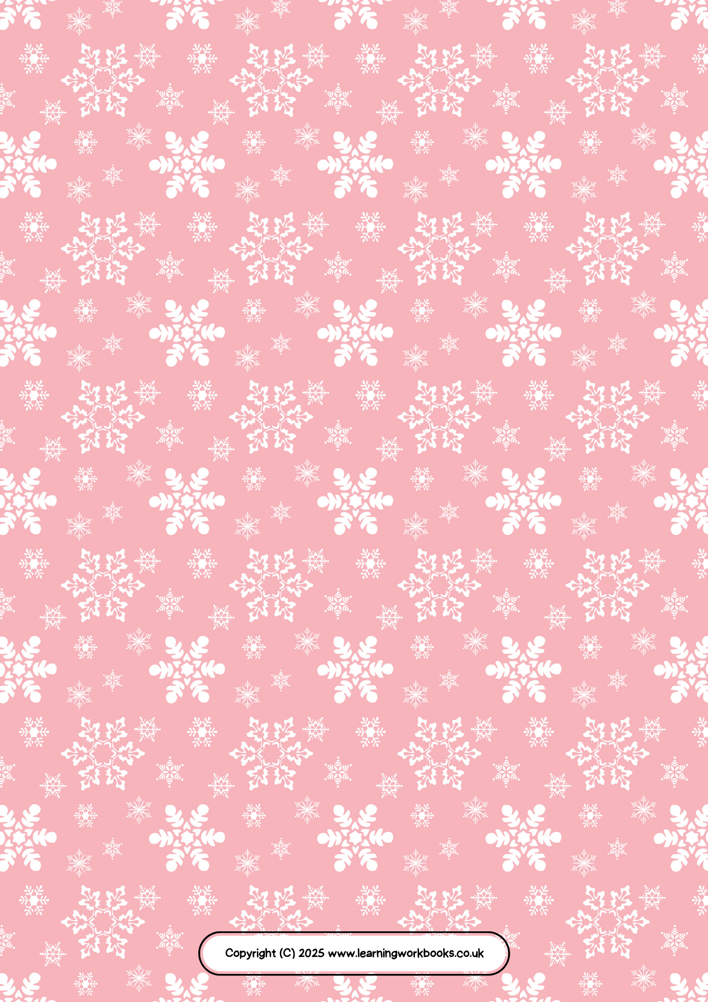 Snowflake A4 Lined Notebook 22 (downloadable digital product)