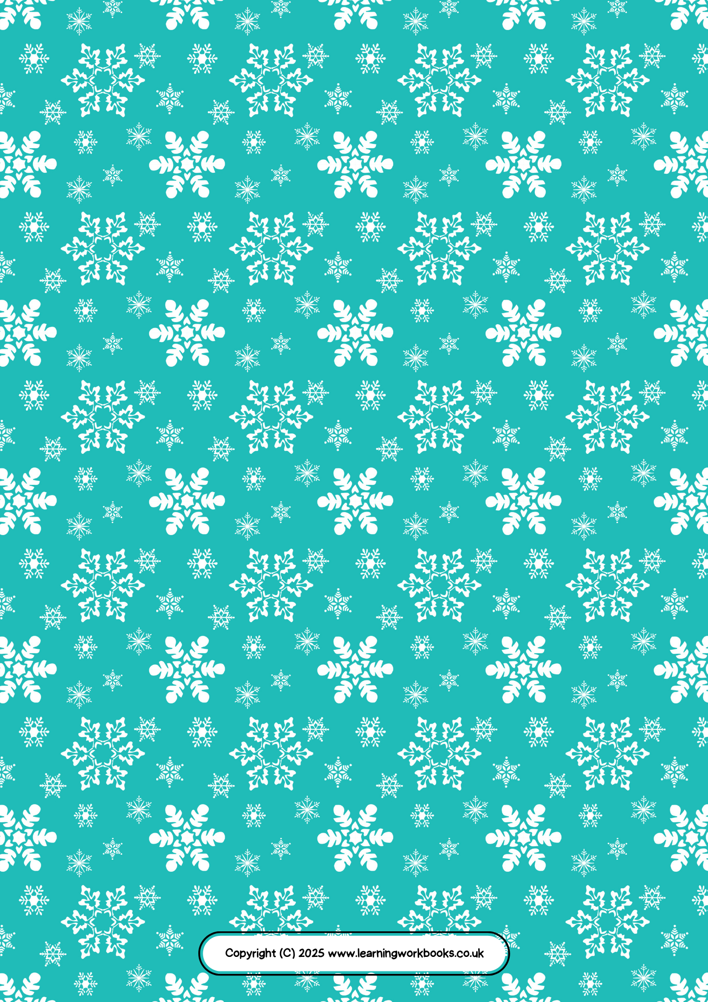 Snowflake A4 Lined Notebook 12 (downloadable digital product)