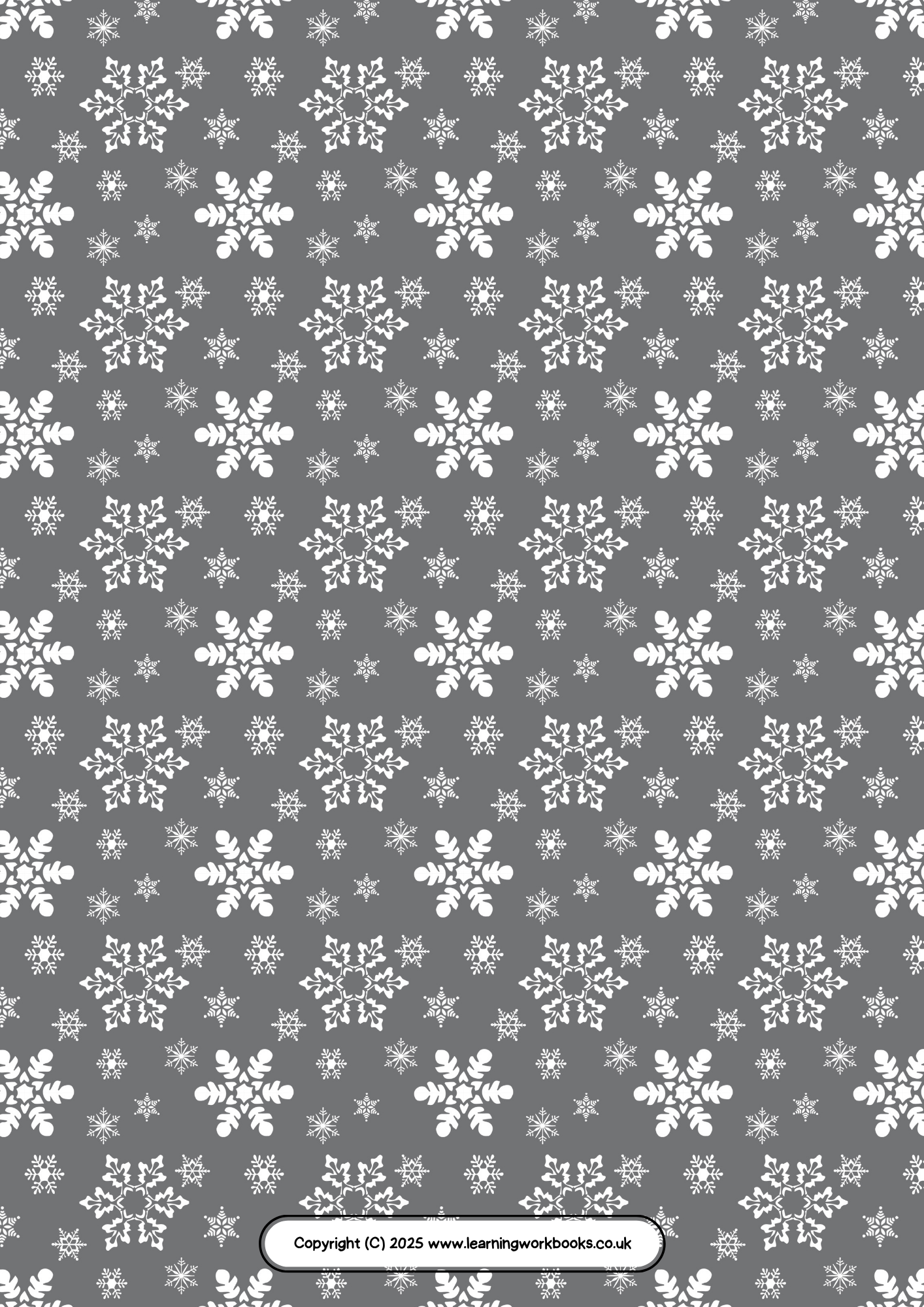 Snowflake A4 Lined Notebook 2 (downloadable digital product)