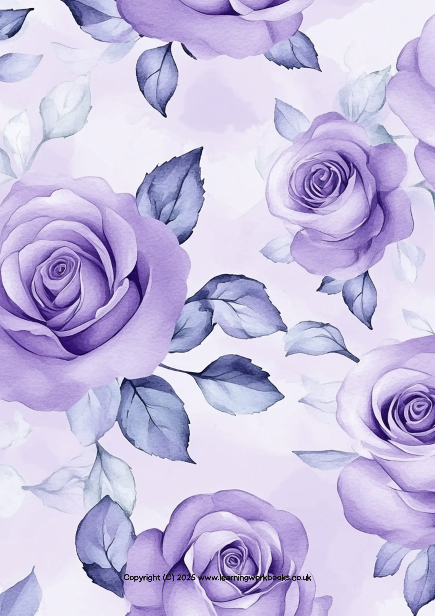 Lavender Rose Notebook 6 (downloadable digital product)