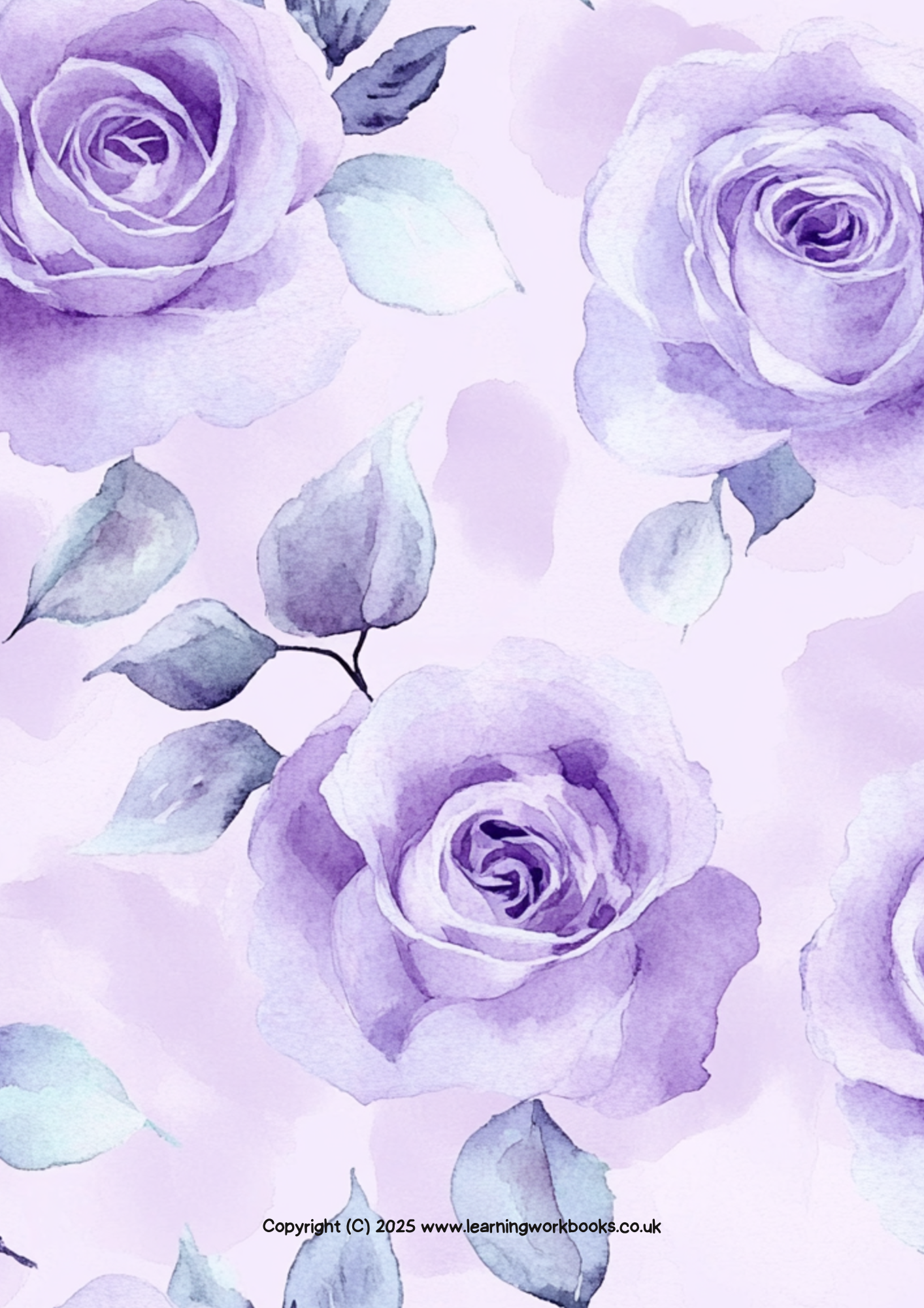 Lavender Rose Notebook 4 (downloadable digital product)