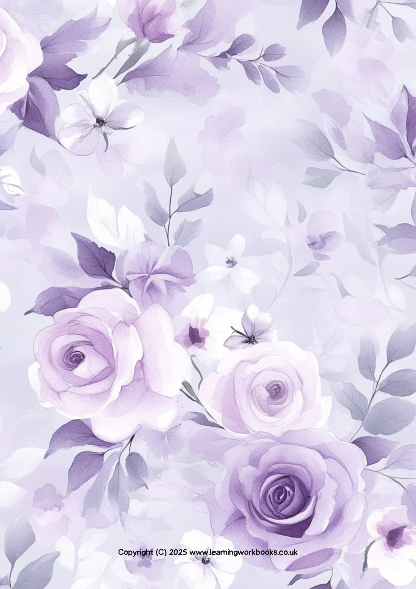 Lavender Rose Notebook 9 (downloadable digital product)