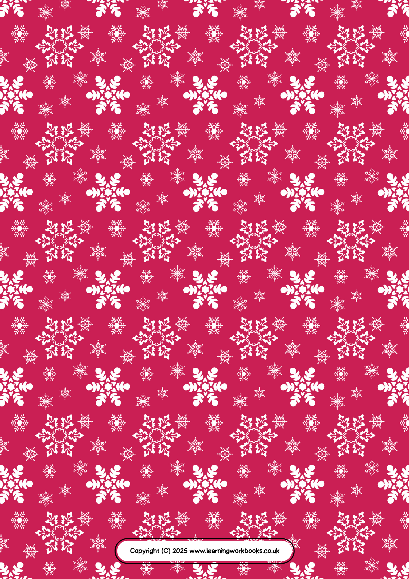 Snowflake A4 Lined Notebook 18 (downloadable digital product)