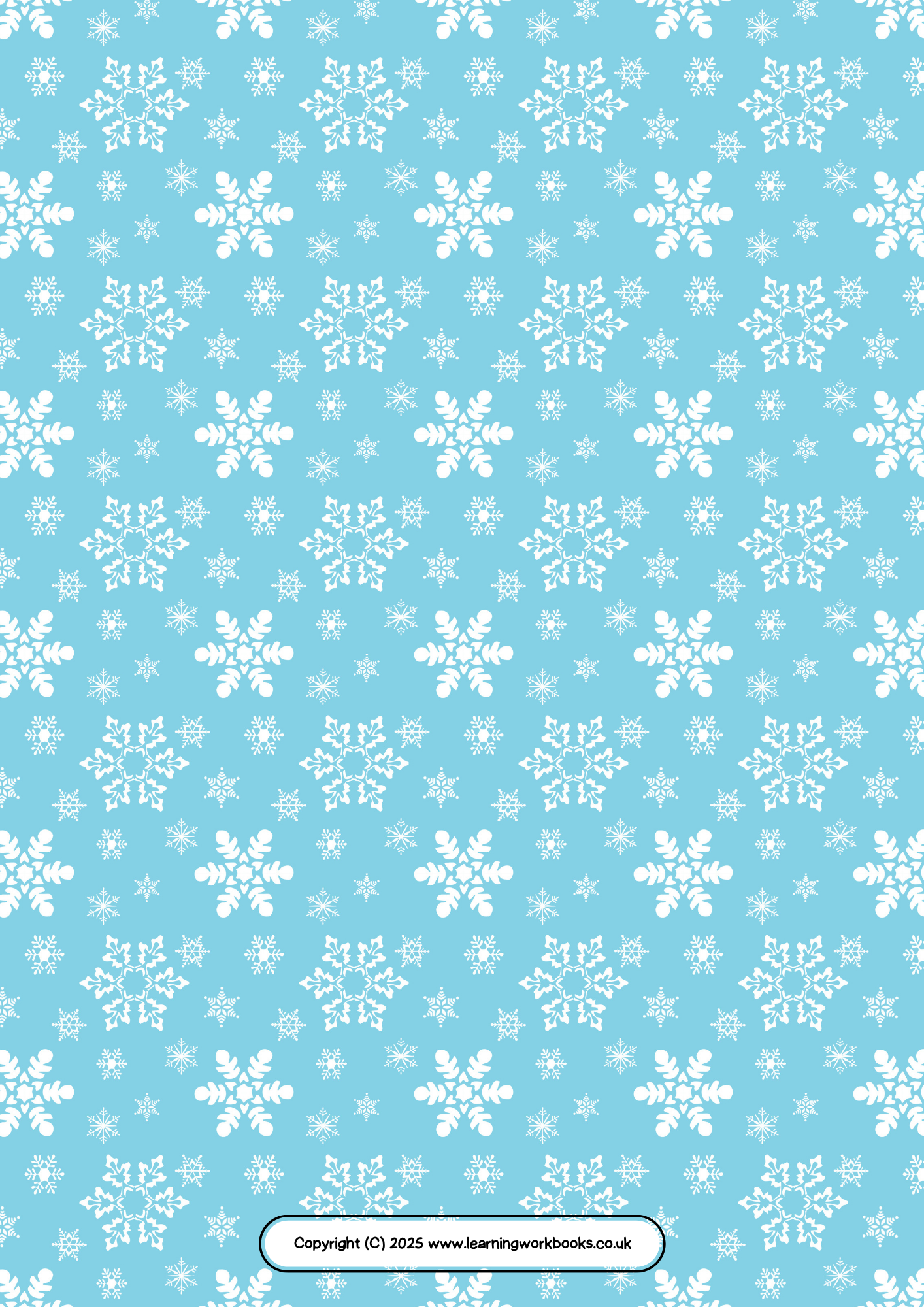 Snowflake A4 Lined Notebook 13 (downloadable digital product)