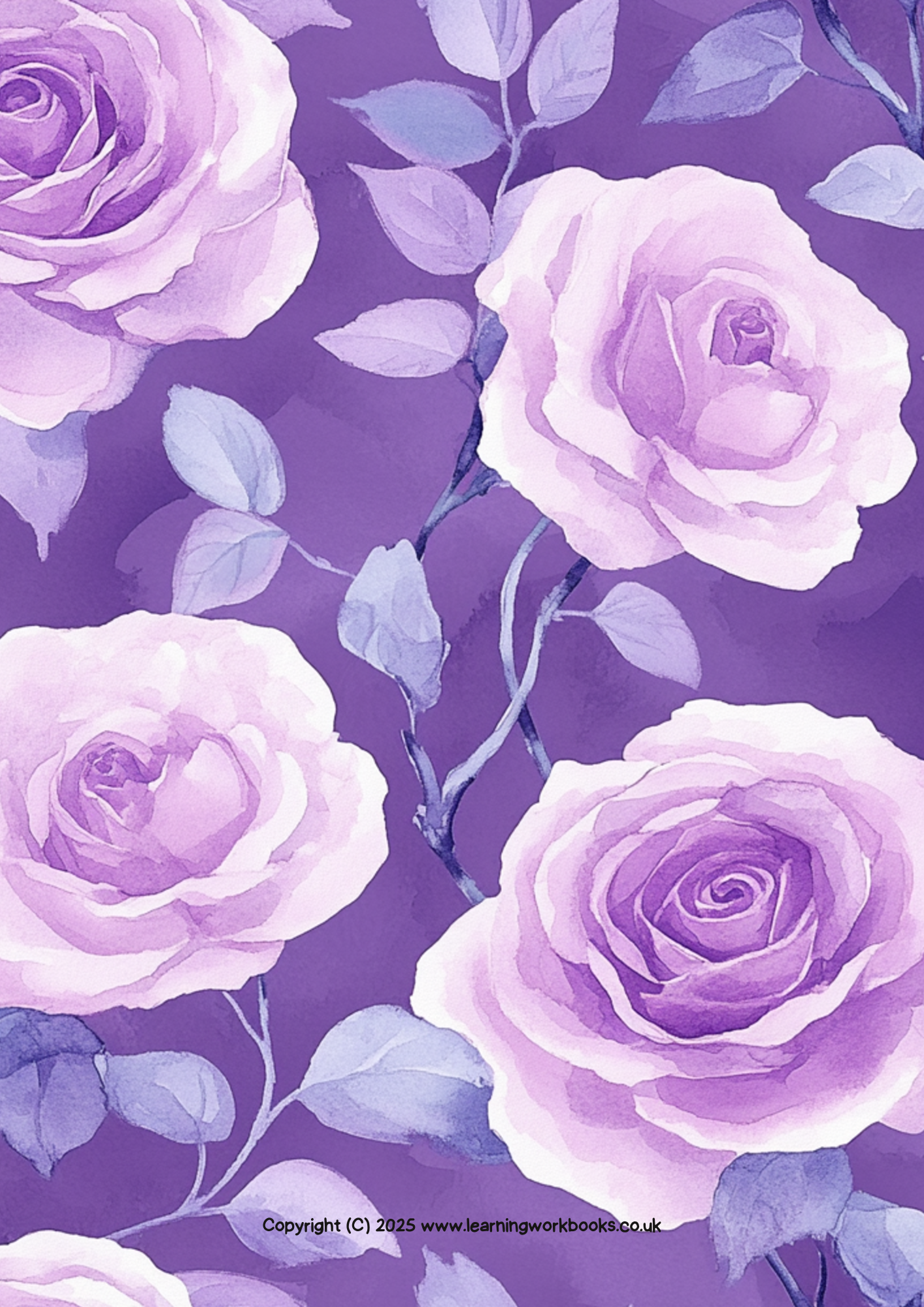 Lavender Rose Notebook 3 (downloadable digital product)