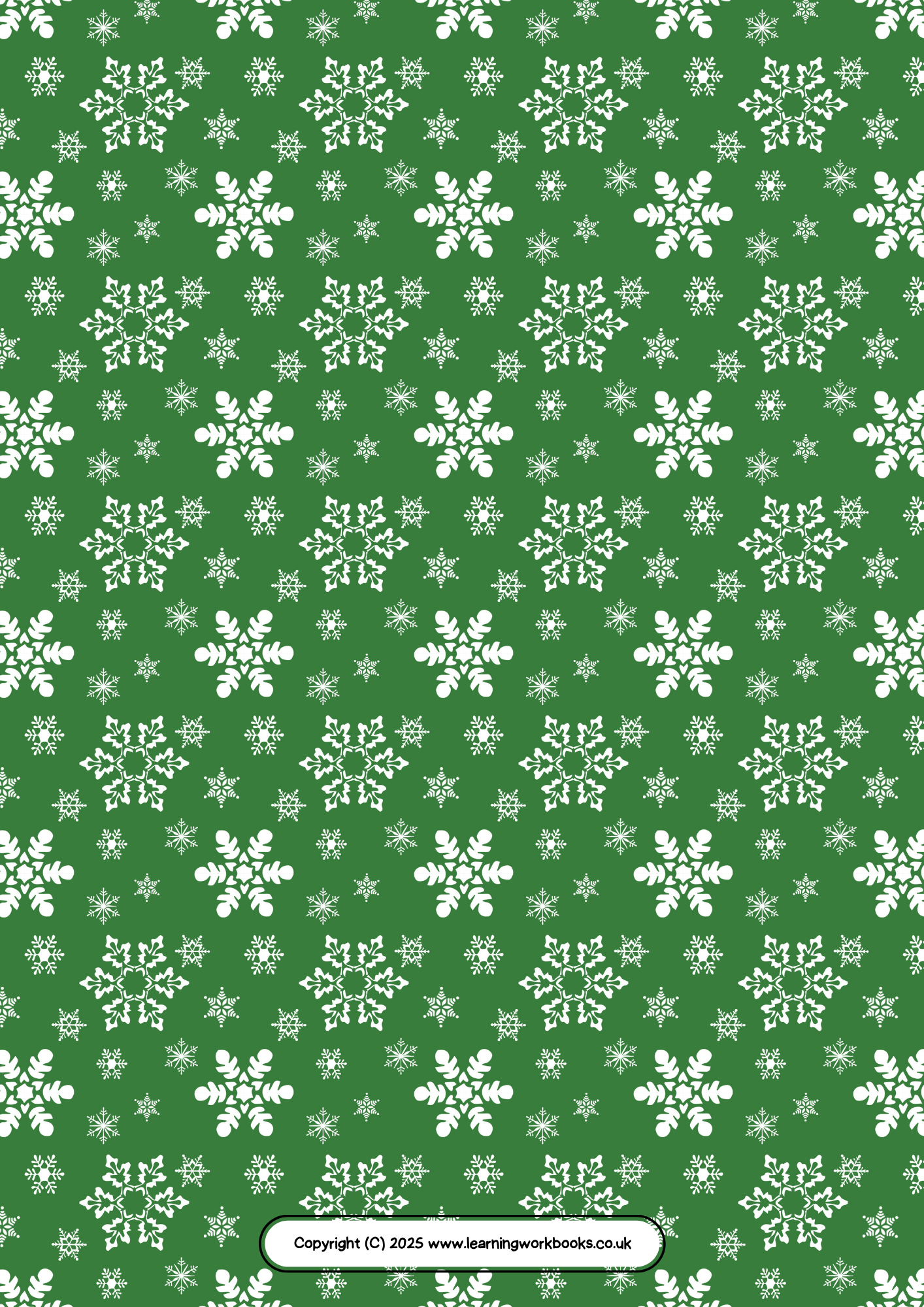 Snowflake A4 Lined Notebook 6 (downloadable digital product)