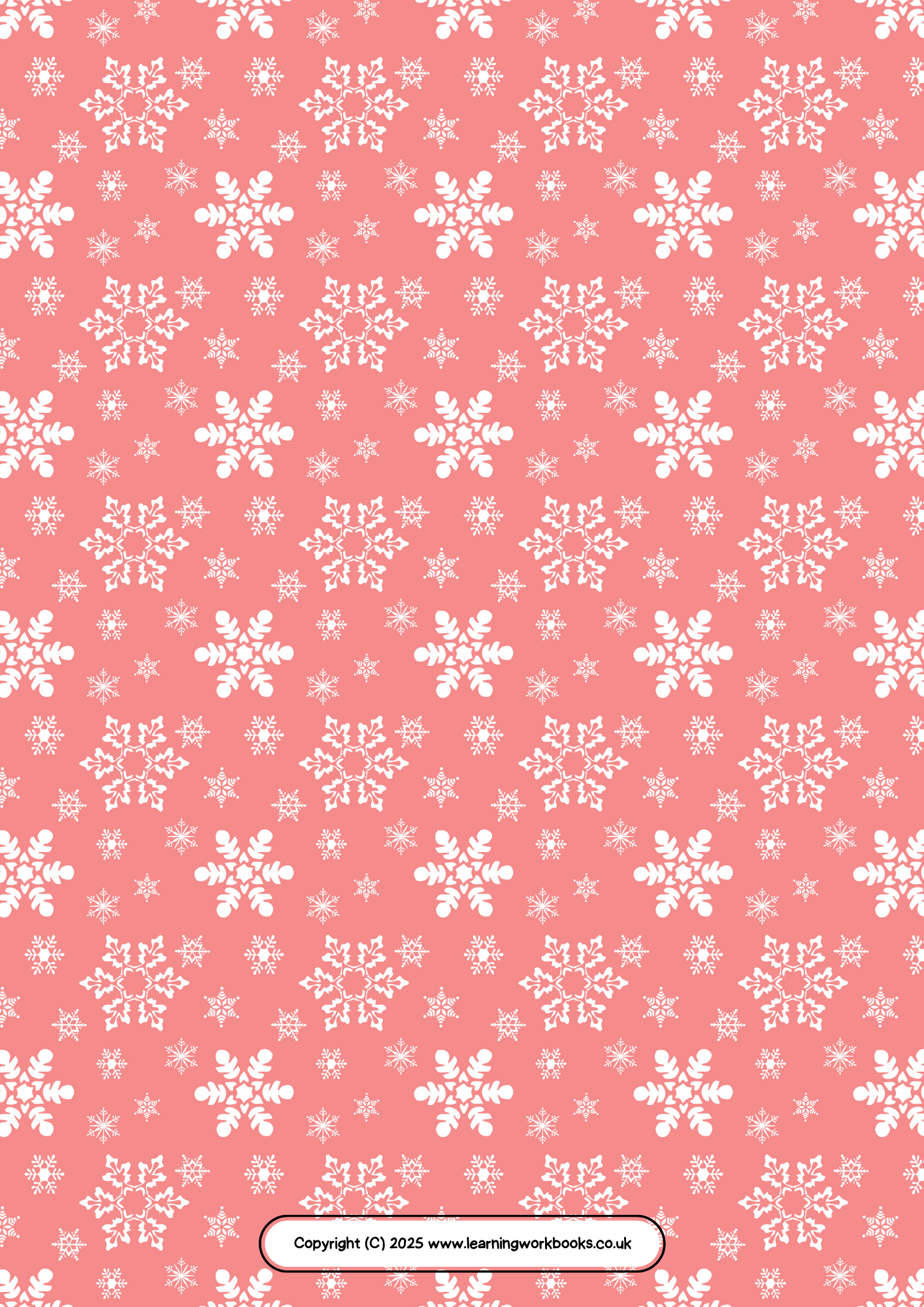 Snowflake A4 Lined Notebook 20 (downloadable digital product)