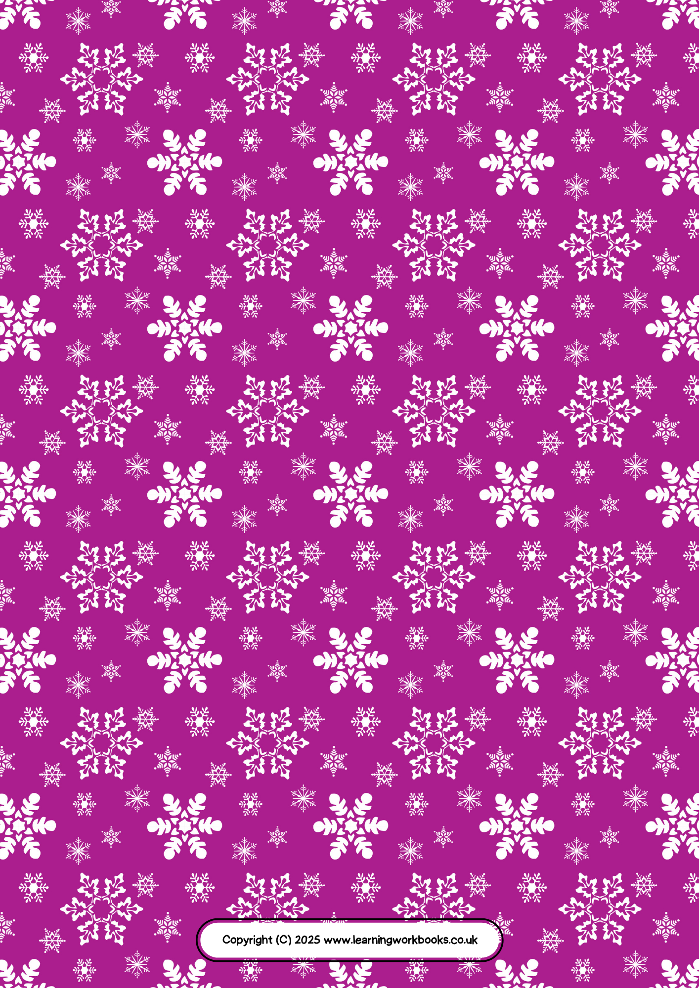 Snowflake A4 Lined Notebook 15 (downloadable digital product)