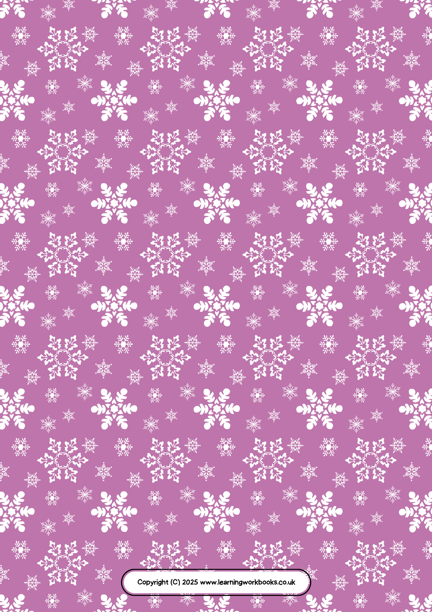Snowflake A4 Lined Notebook 16 (downloadable digital product)
