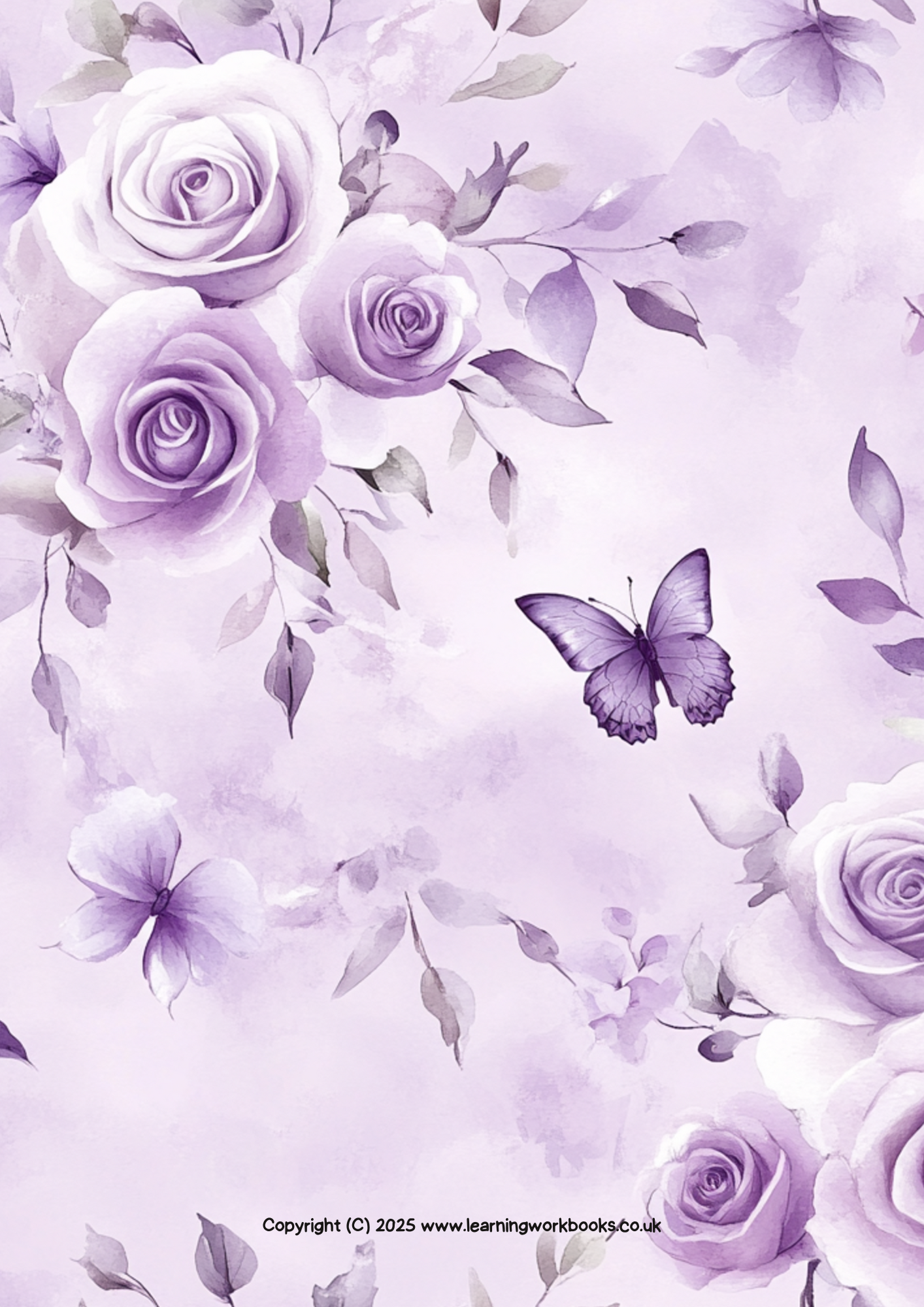 Lavender Rose Notebook 5 (downloadable digital product)