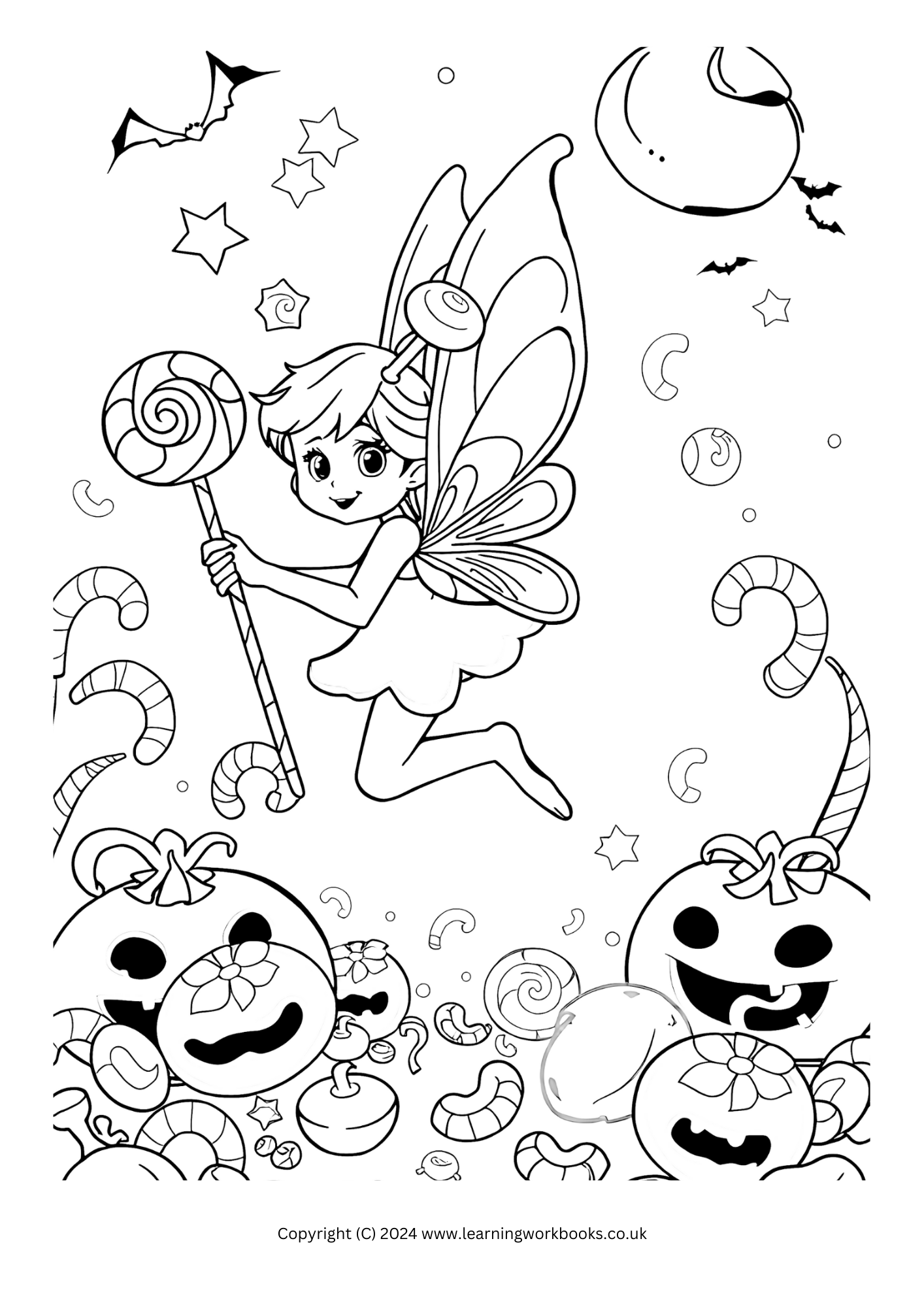 Magical Fairies Halloween Colouring Book