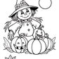 Friendly Scarecrows Halloween Colouring Book