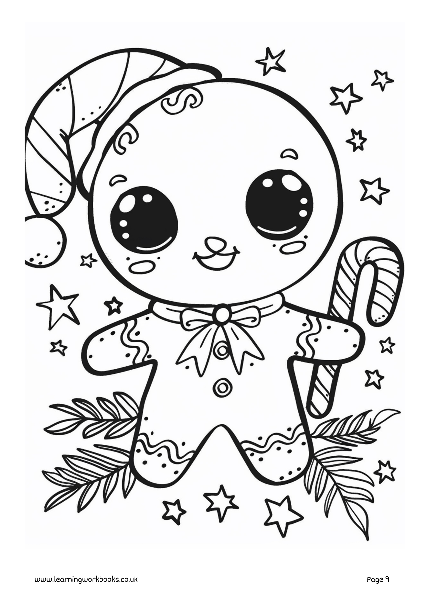 Kawaii Christmas Colouring Book 1 (downloadable digital product)