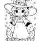 Kawaii Witches Halloween Colouring Book