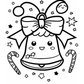 Kawaii Christmas Colouring Book 3 (downloadable digital product)