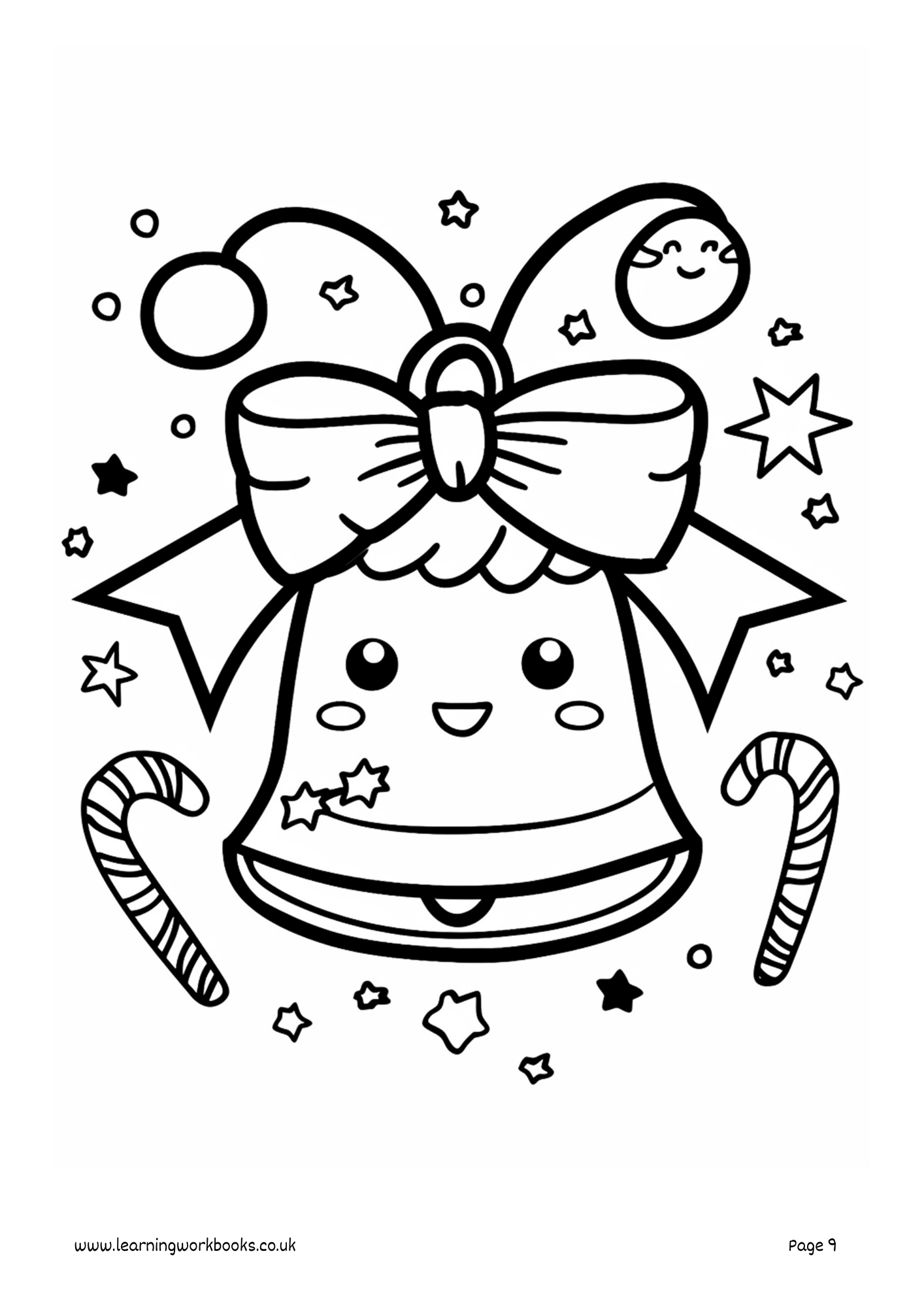 Kawaii Christmas Colouring Book 3 (downloadable digital product)