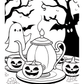 Halloween Tea Party Colouring Book