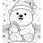 Kawaii Christmas Colouring Book 1 (downloadable digital product)