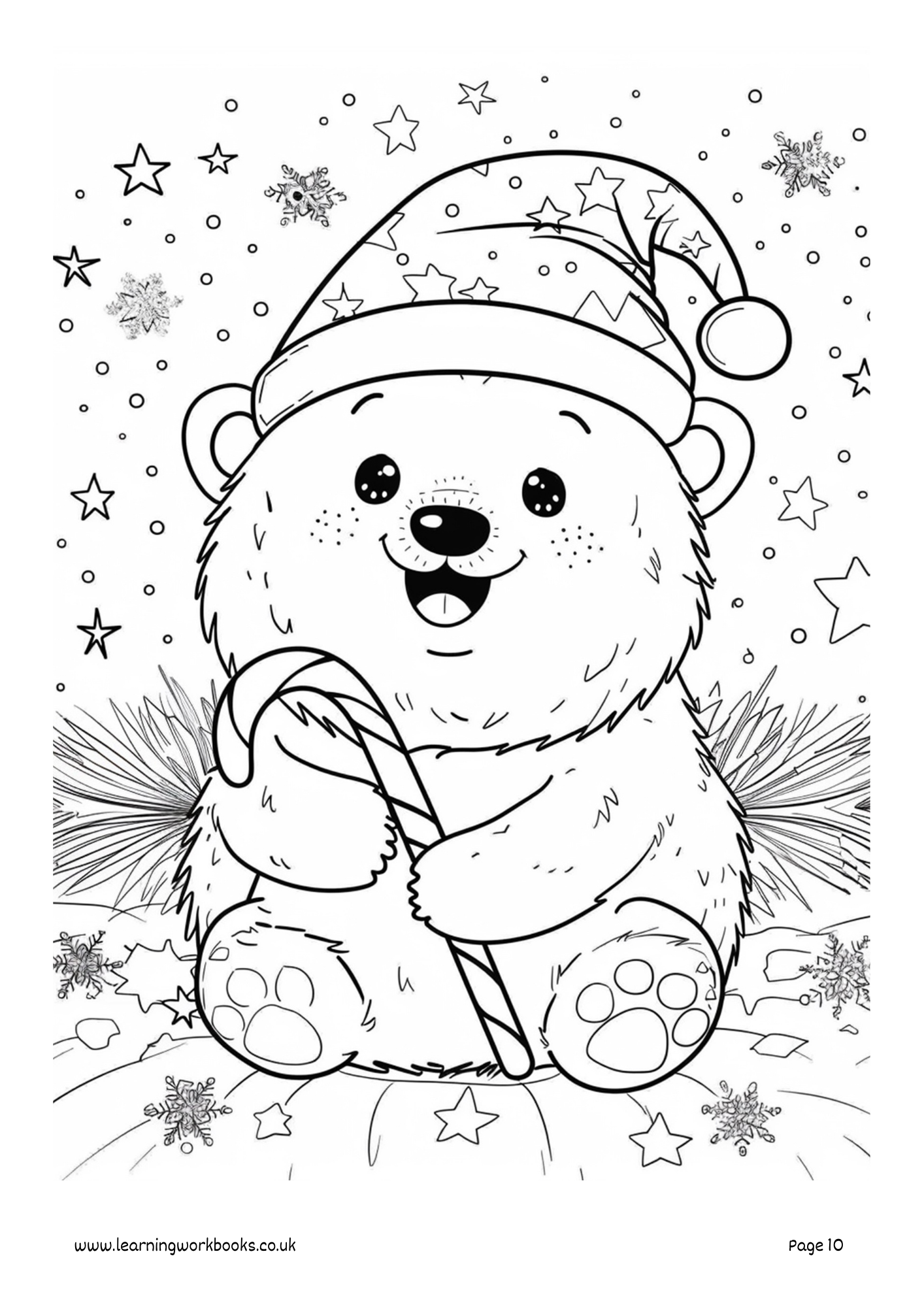 Kawaii Christmas Colouring Book 1 (downloadable digital product)