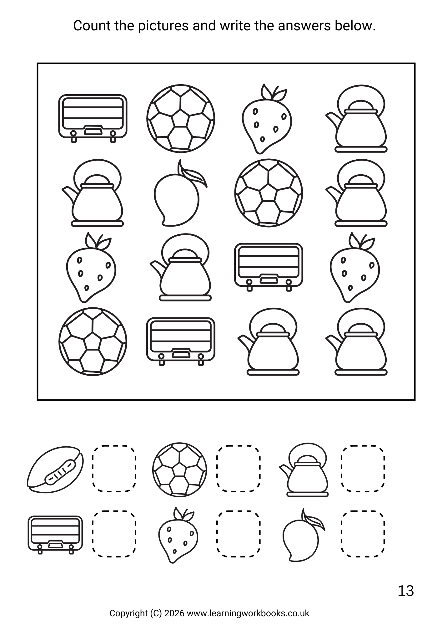 Counting to 20 Workbook 2 (downloadable digital product)