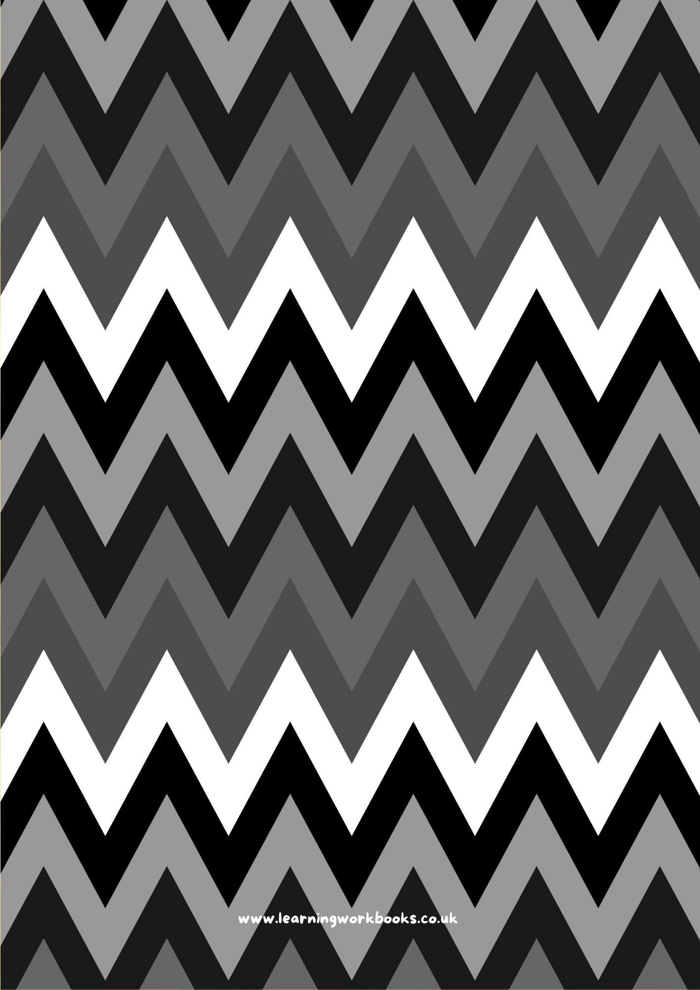 Black, White and Grey Zigzag Teacher Planner