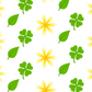 Yellow Flowers and Green Leaves with White Background Teacher Planner