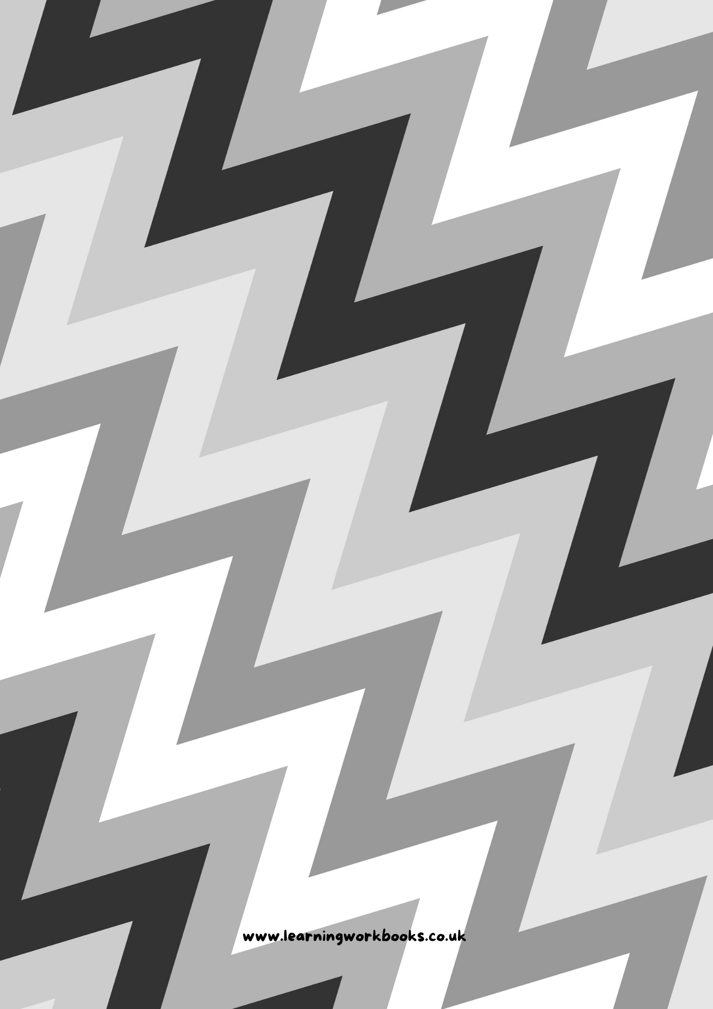 Black, White and Grey Diagonal Zigzag Teacher Planner