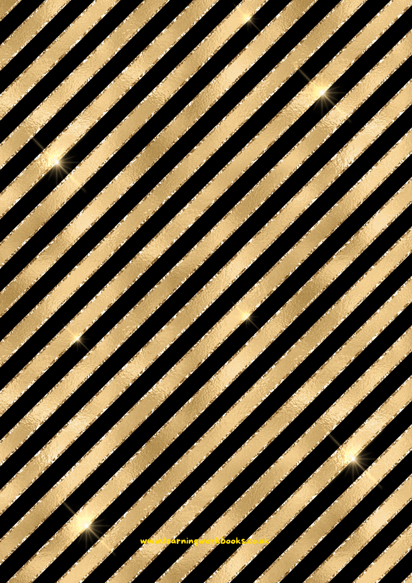 Honey Gold and Black Striped Teacher Planner