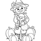 Friendly Scarecrows Halloween Colouring Book