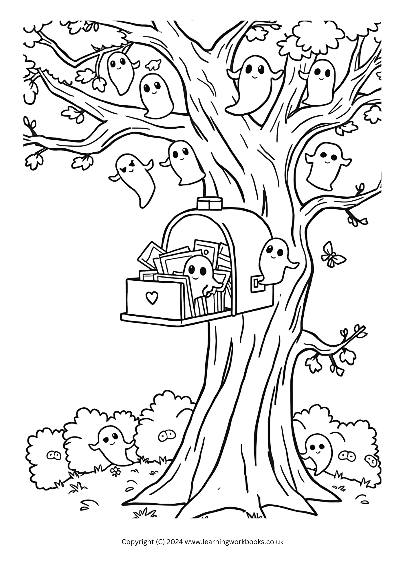 Haunted Forest Halloween Colouring Book