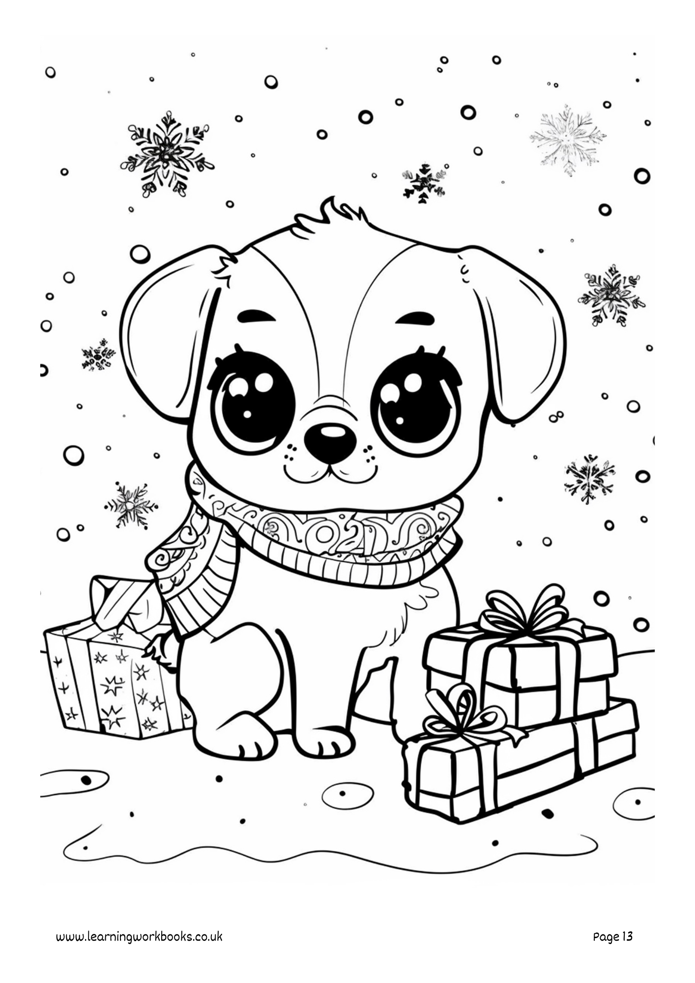 Kawaii Christmas Colouring Book 2 (downloadable digital product)