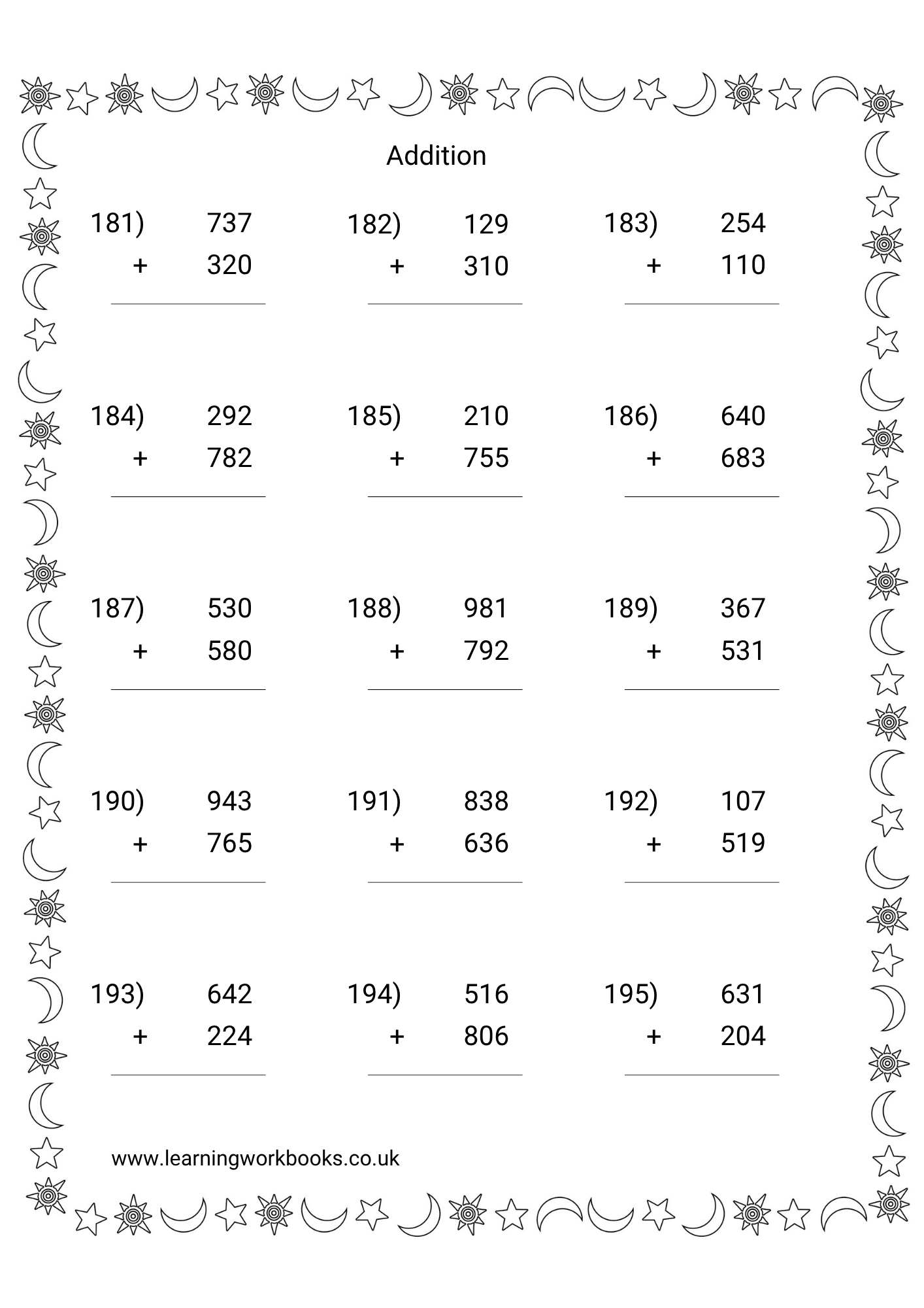 Adding 3 Digit Numbers Workbook 2 (downloadable digital product)