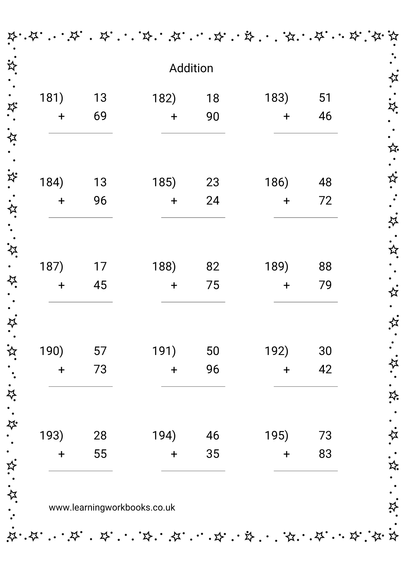 Adding Double Digits Workbook 1 (downloadable digital product)