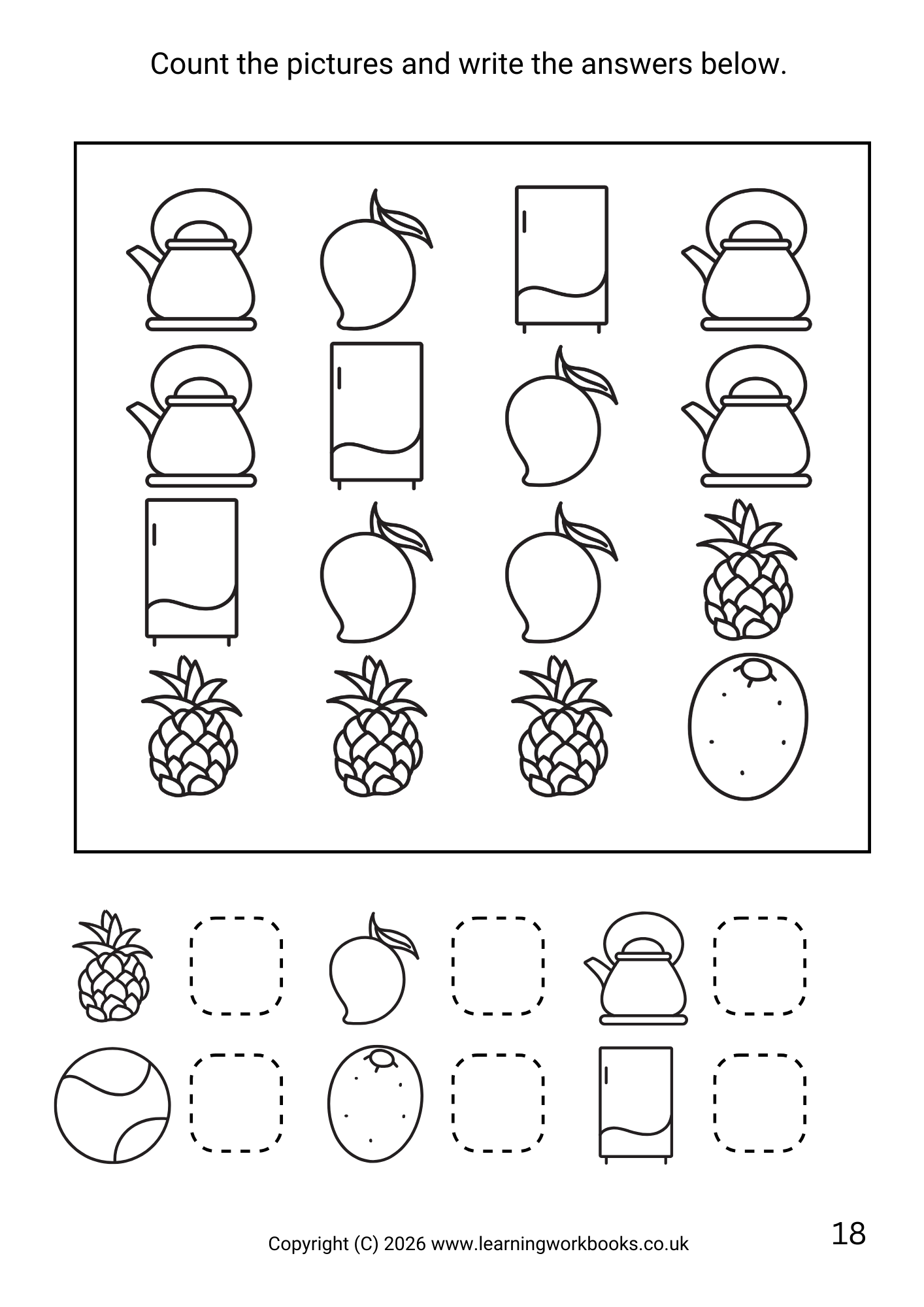 Counting to 20 Workbook 4 (downloadable digital product)