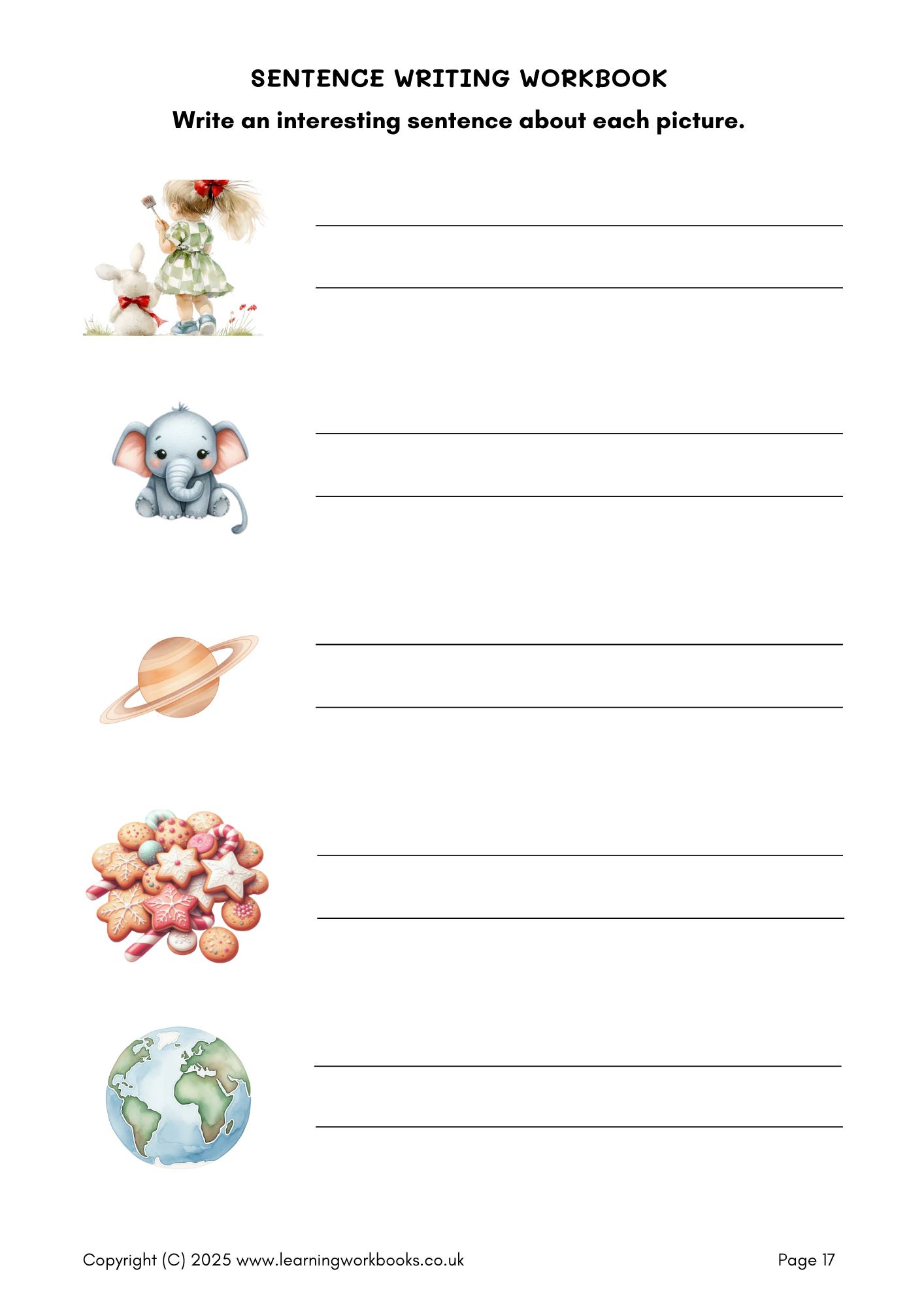 Sentence Writing Workbook 2 (downloadable digital product)