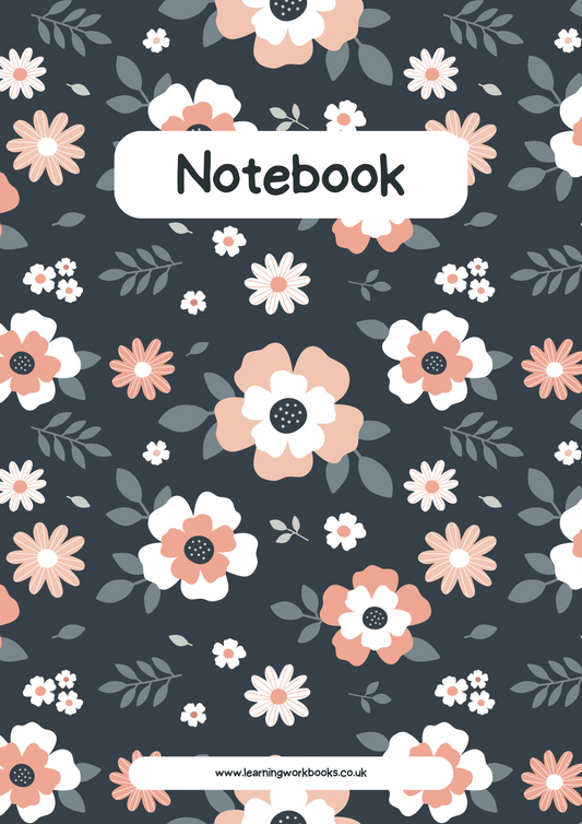 Blooming Flowers Notebook 4 - A4 Lined Notebook