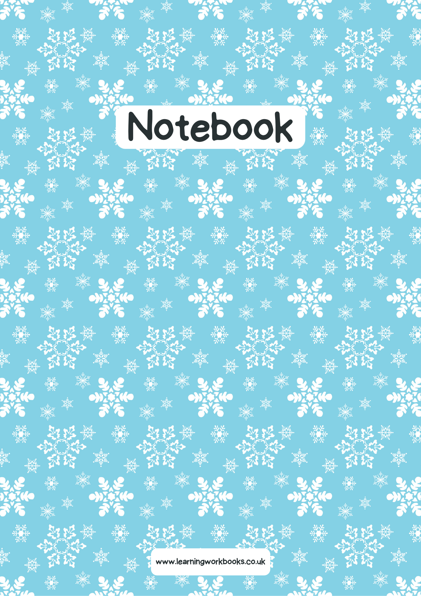 Snowflake A4 Lined Notebook 13 (downloadable digital product)