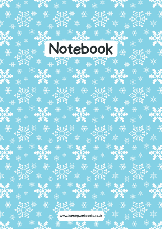 Snowflake A4 Lined Notebook 13 (downloadable digital product)