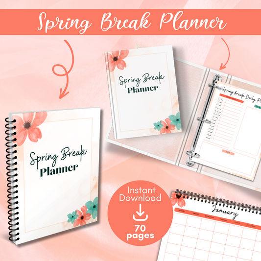 Peach Spring Break Planner