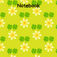 Yellow Flowers with Lime Green Background A4 Lined Notebook (Downloadable Ebook)