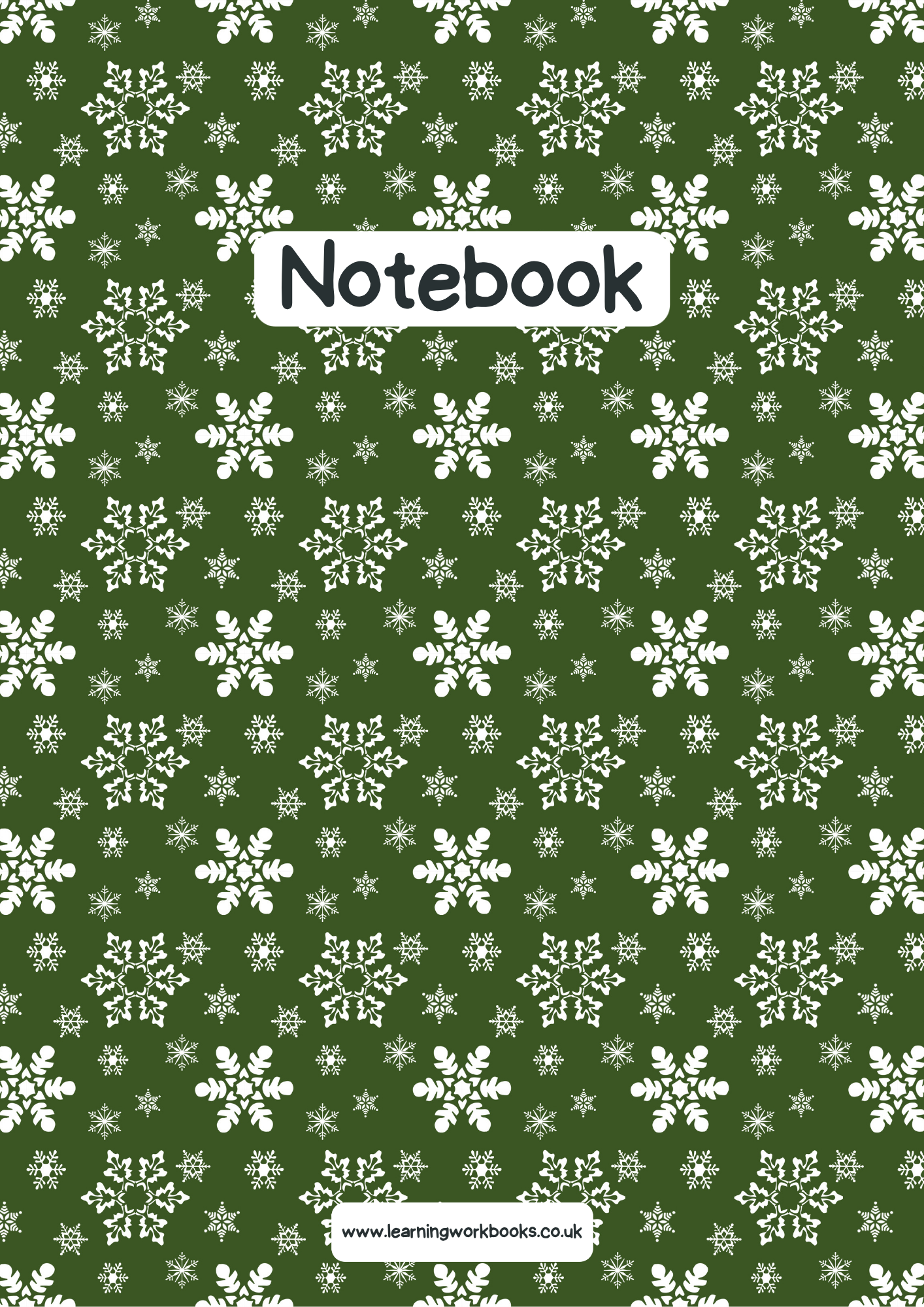 Snowflake A4 Lined Notebook 5 (downloadable digital product)