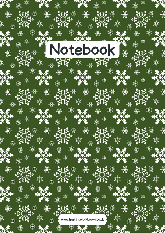 Snowflake A4 Lined Notebook 5 (downloadable digital product)
