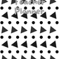 Black Shapes on White Background Teacher Planner