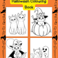 Happy Black Cats Halloween Colouring Book